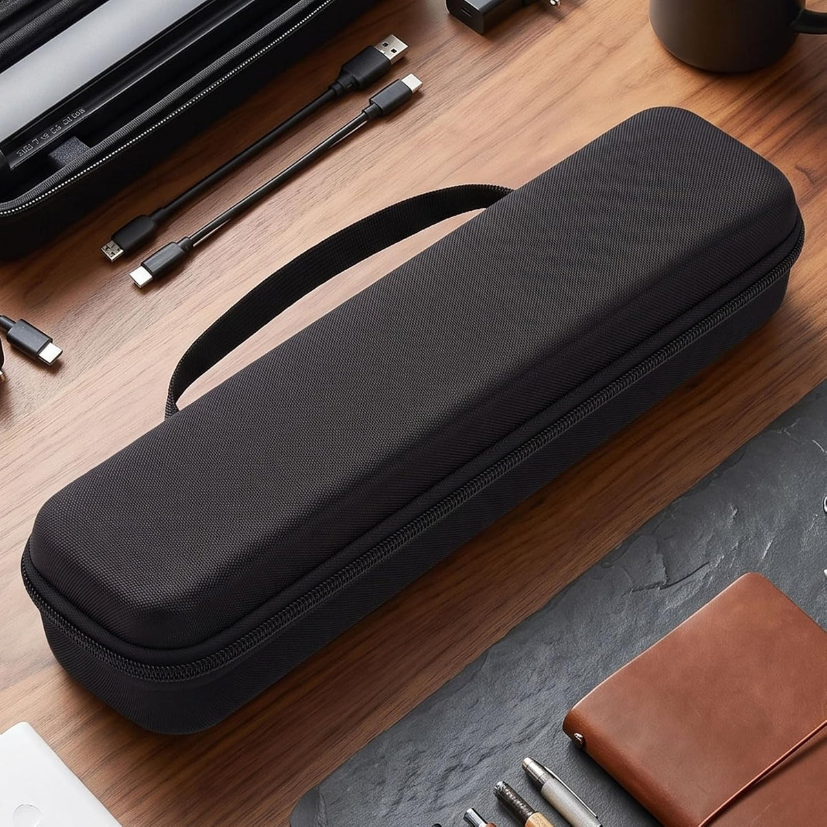 Hard EVA Carrying Case for Brother DS-640 DS-720D DS-740D DS-940DW Portable Document Scanners – Black