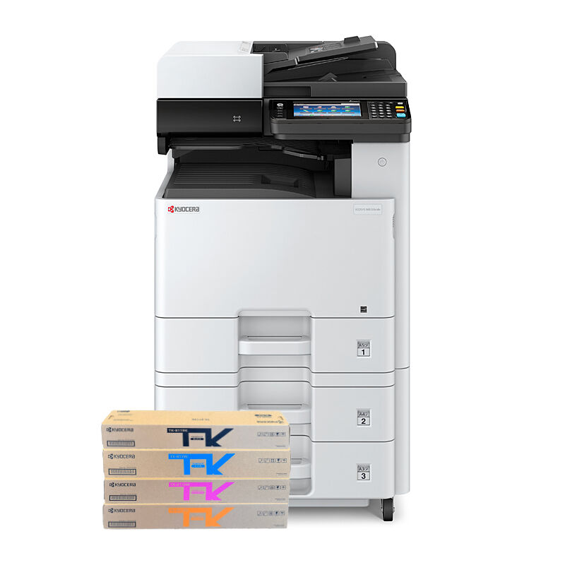 Kyocera ECOSYS M8130cidn A3 Colour Multifunction Printer+PF-471 Paper Feeder Bundle+Bonus: TK-8119 Toner Set