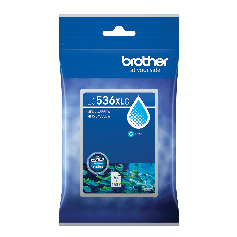 *NEW* Brother LC536XLC Cyan Ink Cartridge – Original High Yield – 1,500 Pages