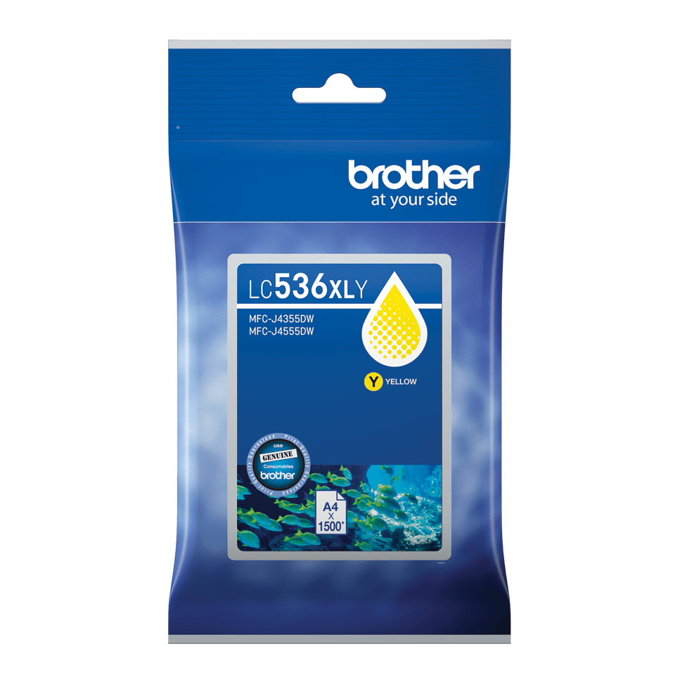 *NEW* Brother LC536XLY Yellow Ink Cartridge – Original High Yield – 1,500 Pages
