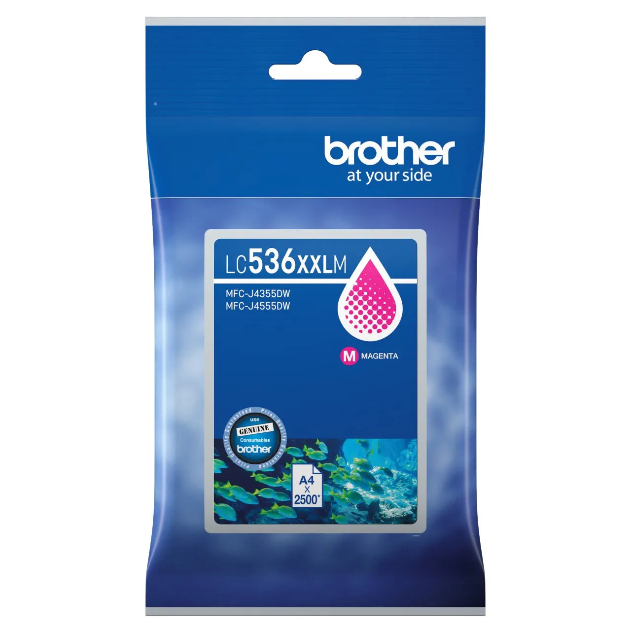 Genuine Brother LC536XXL Magenta Extra High Yield Ink Cartridge for MFC-J4355DW MFC-J4555DW (2.5K)