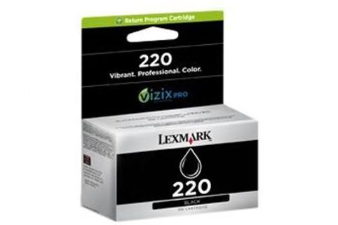 1 x Genuine Lexmark #220 Black Ink Cartridge Prebate (625 Pages) (14L0173AAN)