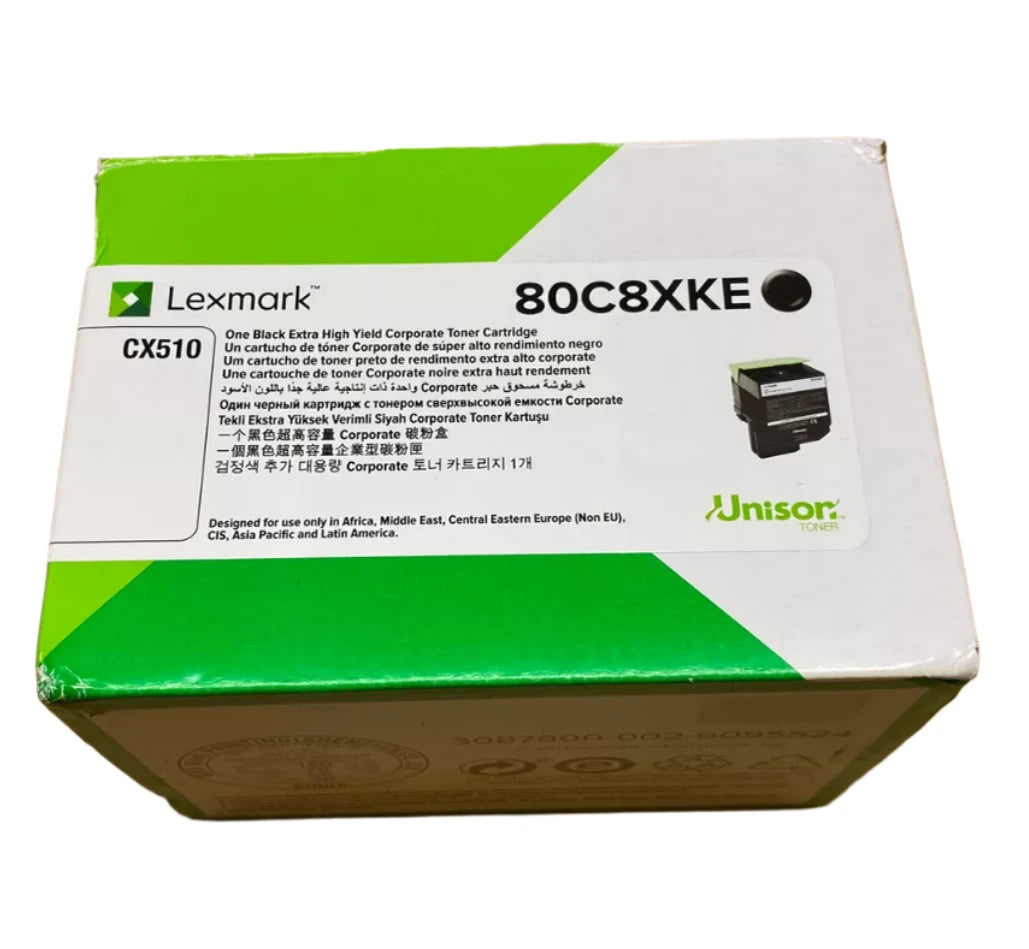 Lexmark Genuine 808XK BLACK EXTRA HY Toner Cartridge for CX510DE CX510DHE (80C8XKE) 8K
