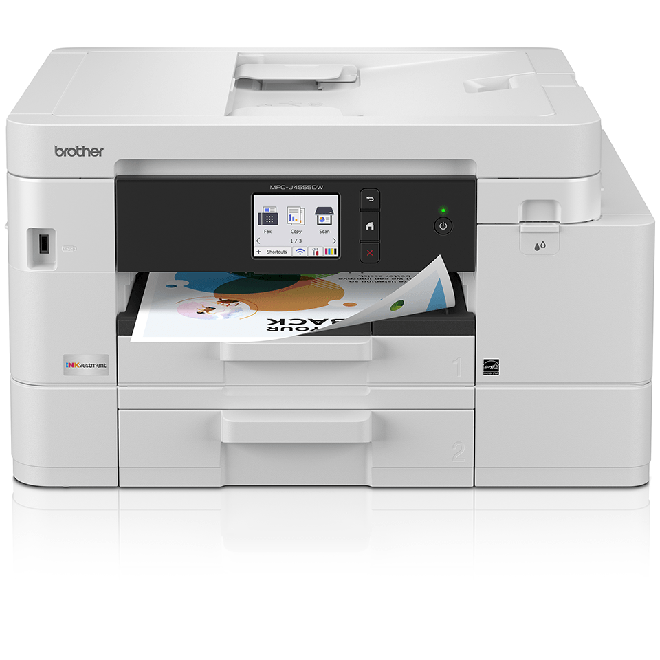 Brother MFC-J4555DW INKvestment A4 Colour Inkjet All-in-One Printer+Dual Tray (WiFi, Ethernet, Automatic Duplex)