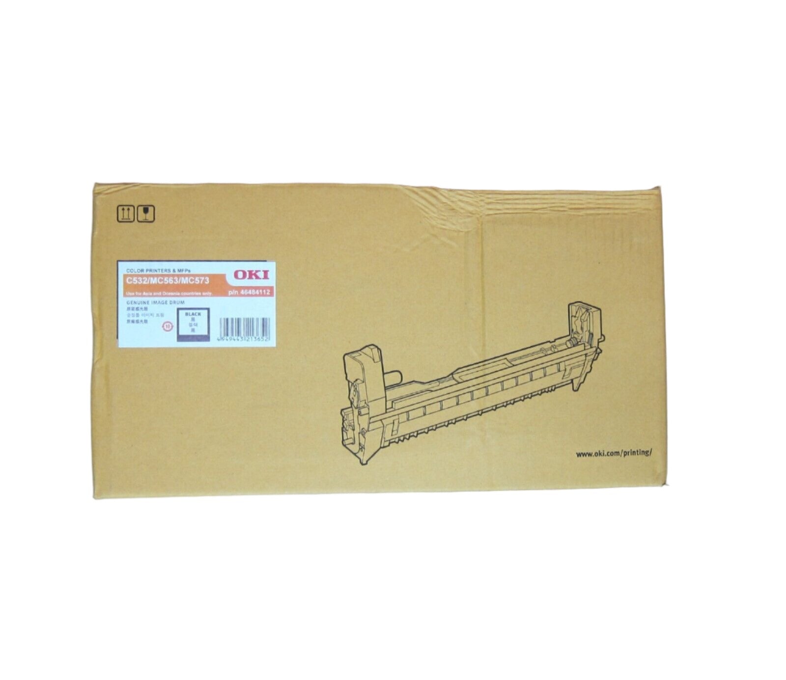 Genuine OKI 46484112 BLACK Imaging Drum Unit for C532dn MC563dn MC573dn (30K)
