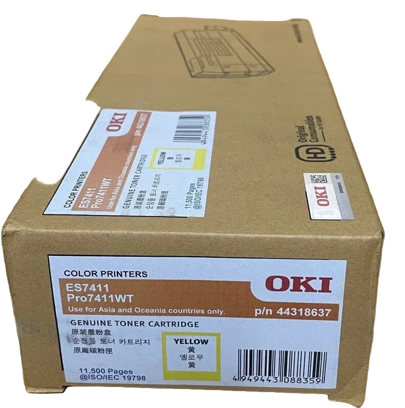 *SALE!* Genuine OKI Toner Cartridge for PRO7411WT ES7411 44318637 - Yellow (11.5K)