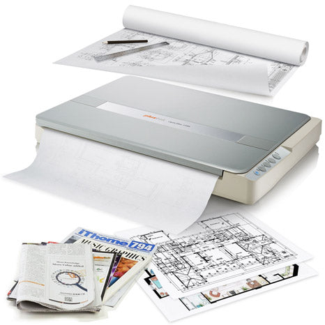 Plustek OpticSlim 1680 A3 Color Flatbed Scanner 1200 dpi, TWAIN Driver, Windows & Mac