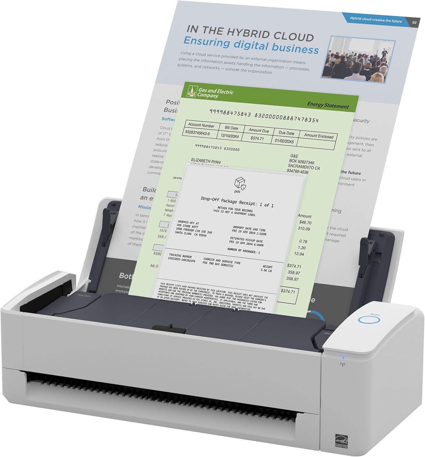*Open Box* Fujitsu ScanSnap iX1300 A4 Compact Wireless Double-Sided Color Document Photo & Receipt Scanner