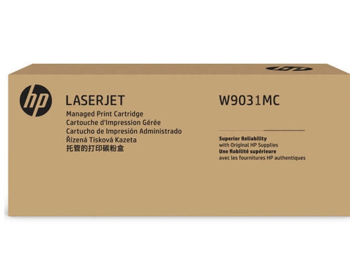 Genuine HP W9031MC Cyan Managed LaserJet Toner Cartridge for MFP E67660z E67560z E67650dn (28K)
