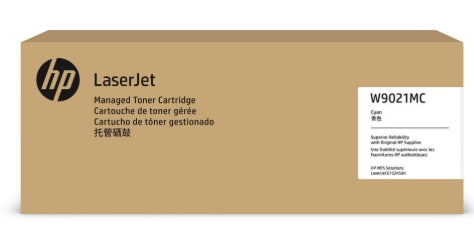 Genuine HP W9021MC Cyan Managed LaserJet Toner Cartridge for MFP E82540z E82550z (35K)