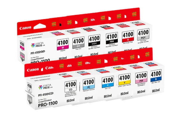 PFI-4100 Genuine Canon Ink Cartridge Set for PRO-1100