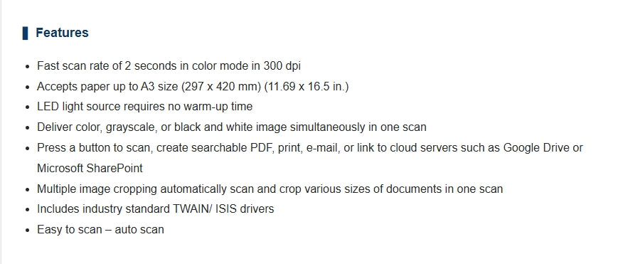 *NEW!* AVISION FB5100 A3 Flatbed Document Scanner+ID Card Scan+TWAIN Driver Win/Mac