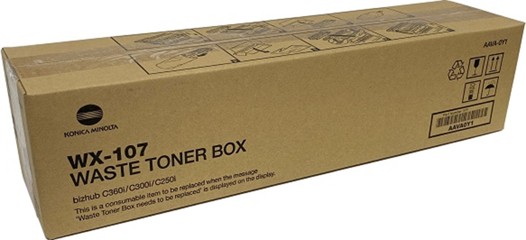 Genuine Konica Minolta WX-107 Waste Toner Box β bizhub C250i C300i C360i C450i
