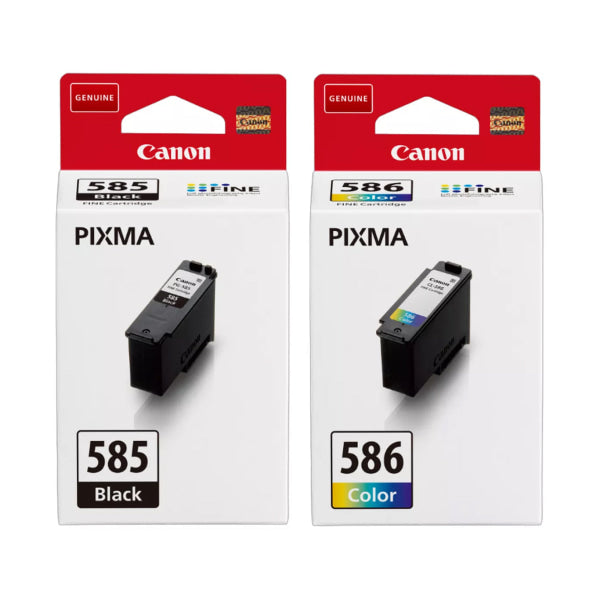 Genuine Canon PG585+CL586 Ink Cartridge Value Pack+BONUS: GP501 4x6 50 Sheets Photo Paper