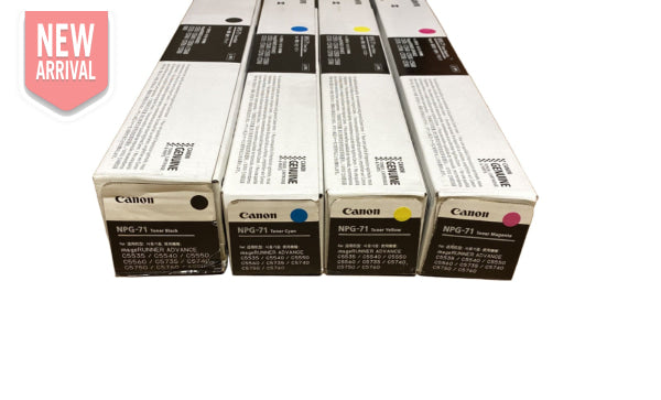 Bundle: 4X Pack Genuine Canon Tg-71 C/M/Y/K Npg-71 Toner Cartridge Set (Value Pack) -