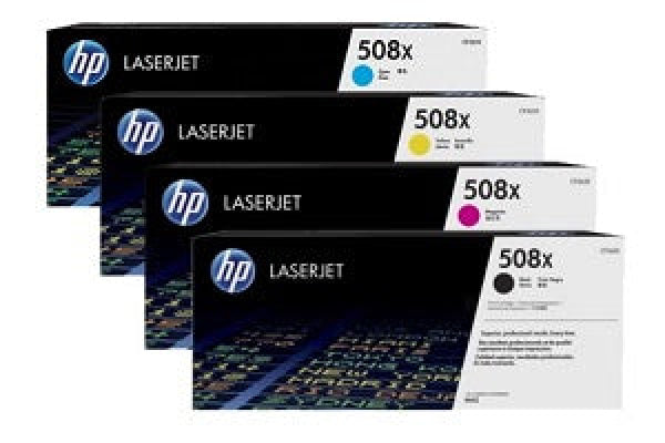 Bundle: 4X Pack Genuine Hp Cf360X Cf361X Cf362X Cf363X C/M/Y/K Toner Cartridge Set 508X -