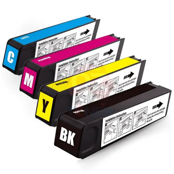 Bundle: 4X Pack Premium Compatible Hp 980Xl C/M/Y/K Ink Cartridge Value [D8J07A-D8J10A]