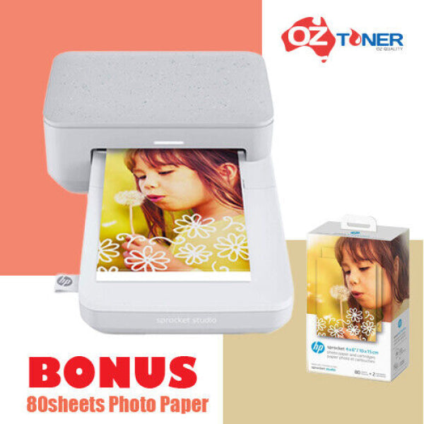 *Bundle* Hp Sprocket Studio Color Mobile Photo Printer Value Pack (Bonus: 80X Photo Paper) [3Mp72A