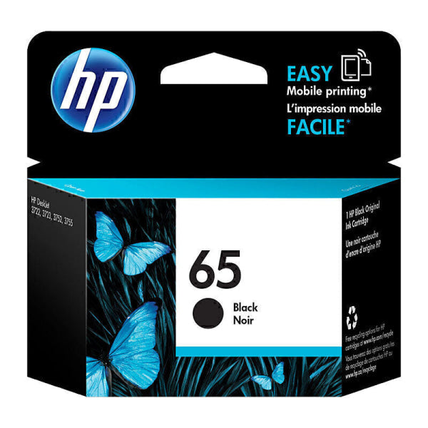HP #65 Black Ink N9K02AA N9K02AA