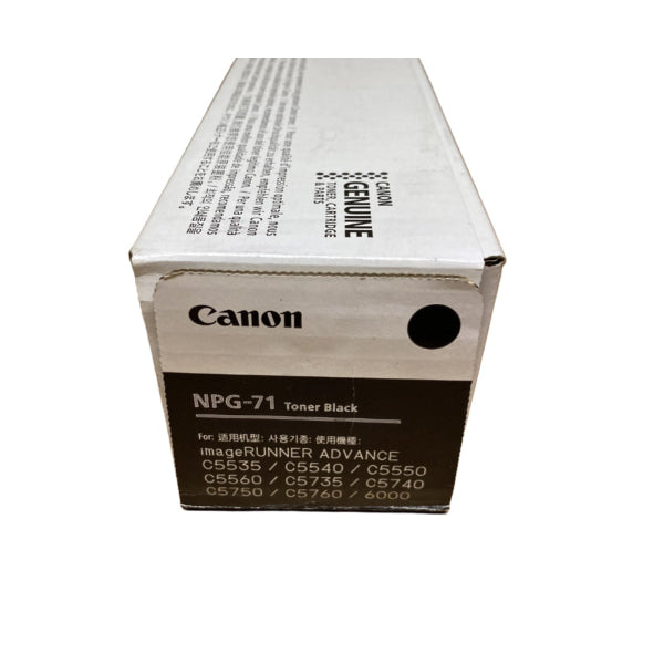 *Clear!* 1 X Genuine Canon Tg-71Bk Black Toner Cartridge Npg-71 (69K Pages) -