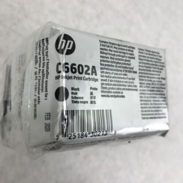 *Clear!* 3X Pack Genuine Hp Reduced Height Black Original Ink Cartridge 20Ml (Unboxed) [C6602A] -