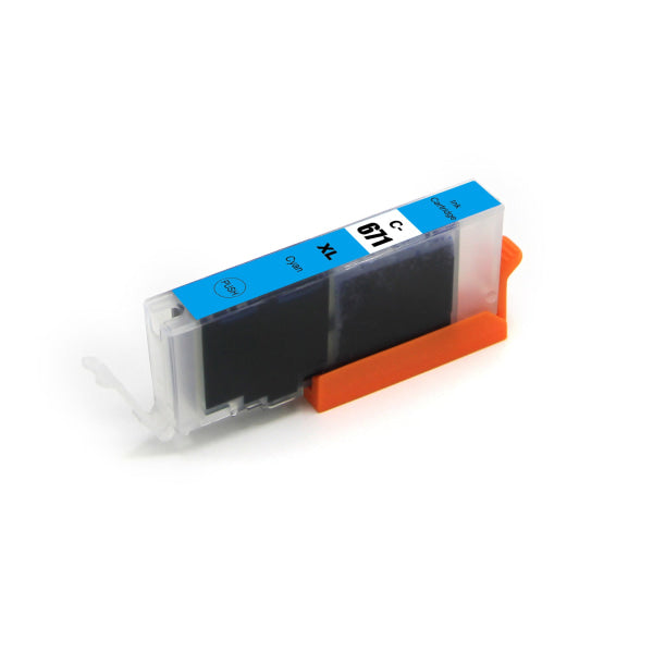 Canon Cli 671 High Yield Cyan Compatible Inkjet Cartridge - Ink
