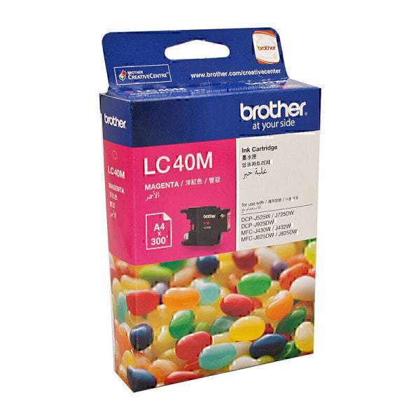 Brother LC40 Magenta Ink Cart LC-40M