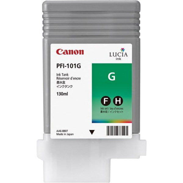 GREEN INK TANK 130ML FOR CANON IPF 6100 5100 5000 PFI-101G