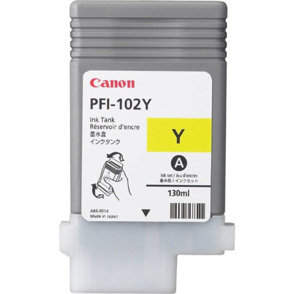 PFI-102Y YELLOW INK TANK 130ML FOR IMAGEPROGRAF IPF500 IPF600 IPF650 IPF700 PFI-102Y