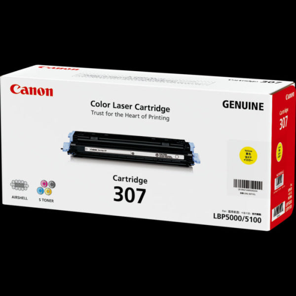 CANON CART307Y YELLOW TONER FOR LBP5000 LBP5100 2K CART307Y
