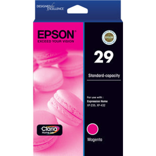 Genuine Epson #29 Magenta Ink Cartridge For Xp235/xp245 Xp432/xp442 Printer P/n:c13T298392 -