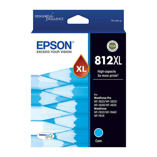 Epson 812XL Cyan Ink Cart C13T05E292