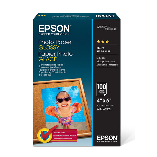 EPSON C13S042548 PHOTO PAPER GLOSSY 4X6 100 SHEET C13S042548
