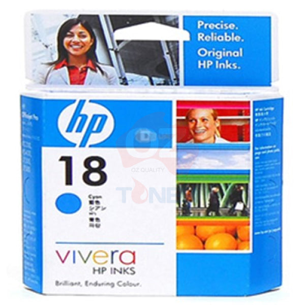 Genuine HP #18 Cyan ink cartridge C4937A, approx. 900-page yield, for HP Officejet K5300/K5400/K5400n/K5400tn/K8600