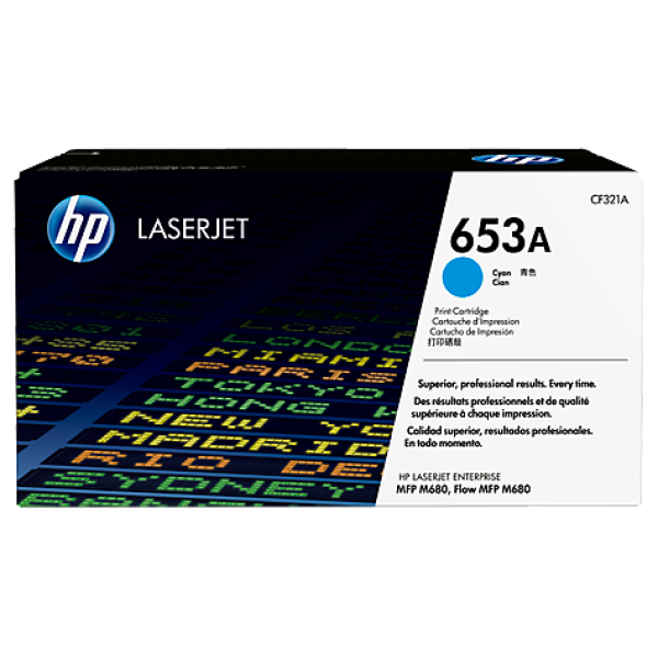 HP 653A CYAN LASERJET TONER CARTRIDGE CF321A