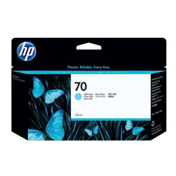 HP 70 LIGHT CYAN INK C9390A 130 ML FOR DJ Z2100 Z3100 Z3200 PHOTO PRINTER SERIES C9390A