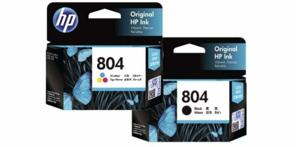 Genuine Hp #804 Black+Colour Ink Set (200+165P) For Envy Inspire 7220E/7221E/7921E/7920E/Tango X