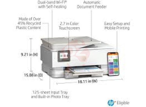 Hp Envy Inspire 7920E 4-In-1 Inkjet Printer+Adf With #804 Ink+E-Print P/N:242Q2D Printer Colour