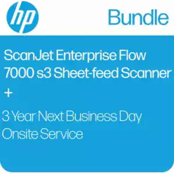 Hp Scanjet Enterprise Flow 7000 S3 Sheet Feed Scanner + 3Yr Nbd Exchange Document Scanner