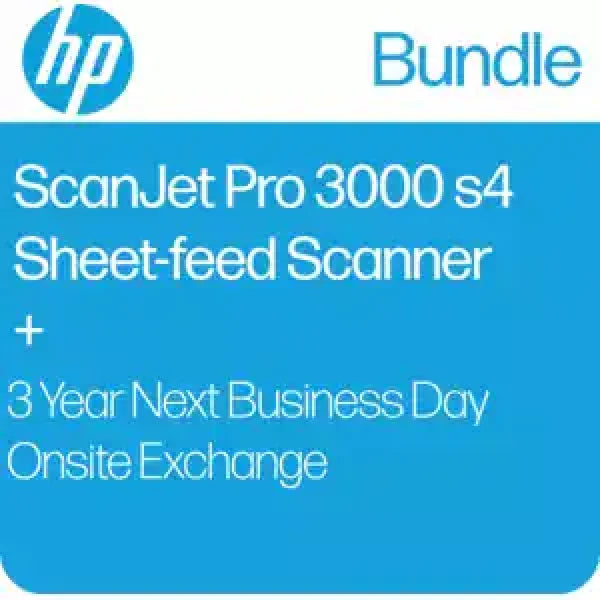 Hp Scanjet Pro 3000 S4 Document Scanner + 3Yr Nbd Exchange Warranty Bundle [6Fw07A + U9Jr2E] Scanner