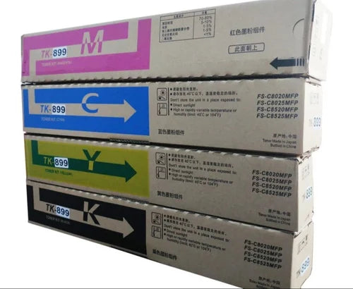Bundle: 4x Pack Kyocera TK-899 C/M/Y/K Toner Cartridge Set for FS-C8020MFP FS-C8025MFP