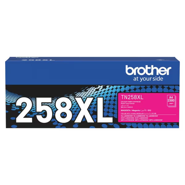 *New!* Brother Tn-258Xlm Hy Magenta Toner Cartridge For Mfc-L3760Cdw L8390Cdw Dcp-L3520Cdw