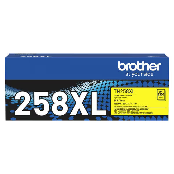 *New!* Brother Tn-258Xly Hy Yellow Toner Cartridge For Mfc-L8390Cdw L3760Cdw Dcp-L3520Cdw