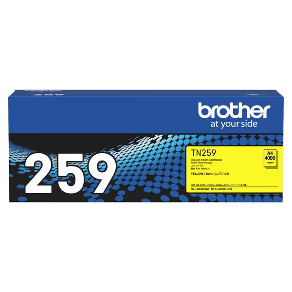 *New!* Brother Tn-259Y High Yield Yellow Toner Cartridge For Hl-L8240Cdw Mfc-L8390Cdw (4K) -