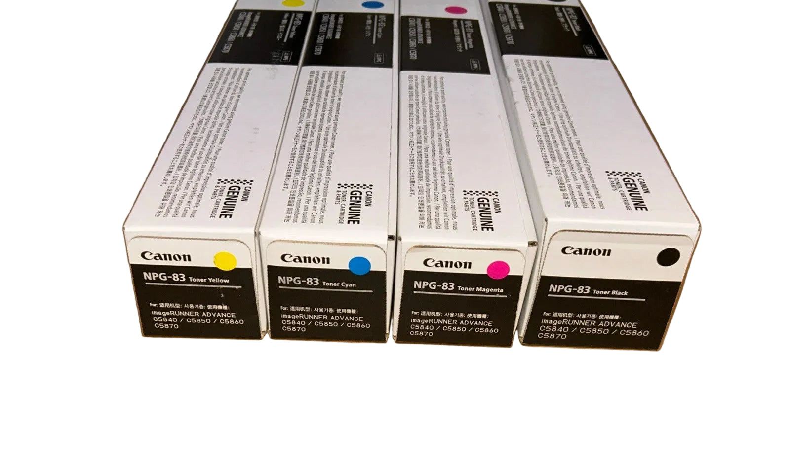 Genuine NPG-83 Toner Cartridge CMYK Bundle– High Yield for Canon imageRUNNER ADVANCE