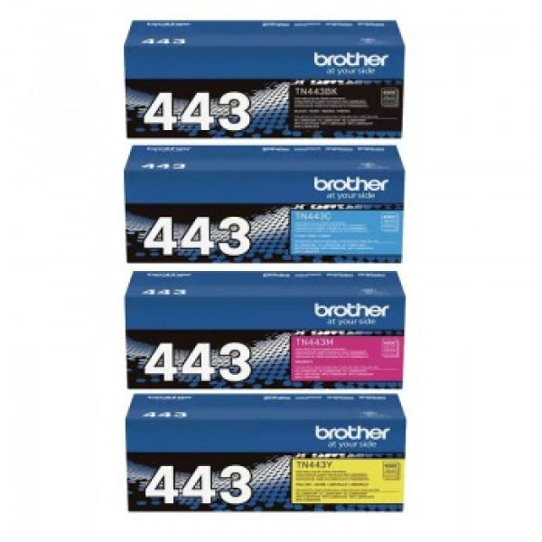 *Sale!* 4 Pack Genuine Brother Tn-443 C/M/Y/K Hy Toner Set For Hl-L8360Cdw/Mfc-L8690Cdw/L8900Cdw