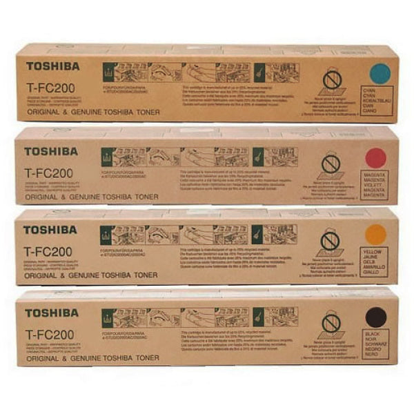 *Sale!* 4-Pack Genuine Toshiba Tfc200 C/M/Y/K Toner Set Estudio 2000Ac 2500Ac [Tfc200P-Set]