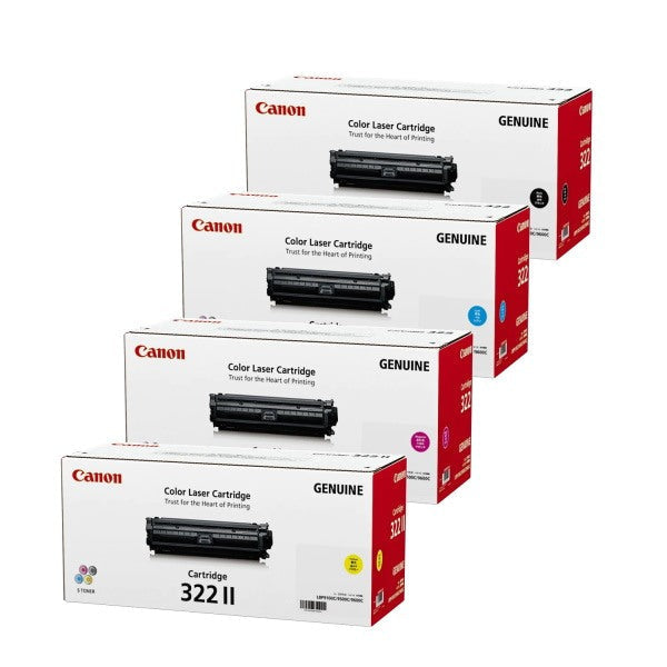 *Sale!* 4X Pack Genuine Canon Cart-322Ii Toner Cartridge Set High Yield For Lbp9100Cdn -