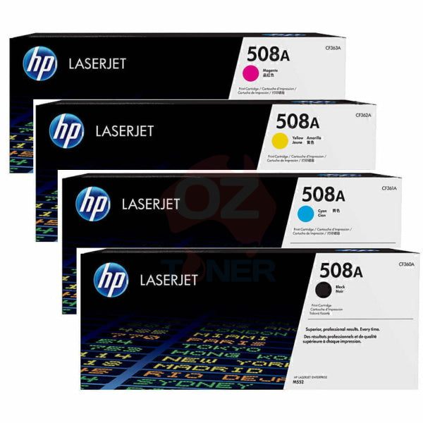 *Sale!* 4X Pack Genuine Hp Cf360A Cf361A Cf362A Cf363A Toner Cartridge Set For M577Dn M553Dn M553N