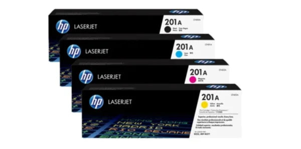 *Sale!* 4X Pack Genuine Hp Cf400A Cf401A Cf402A Cf403A Toner Cartridge Set #201A -